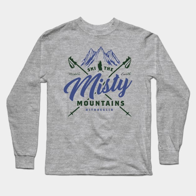 Misty Mountains Long Sleeve T-Shirt by MindsparkCreative